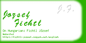 jozsef fichtl business card