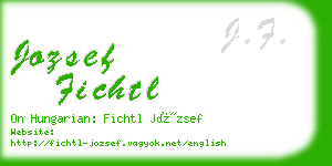 jozsef fichtl business card